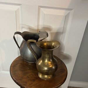Silver and Gold Pitcher Set